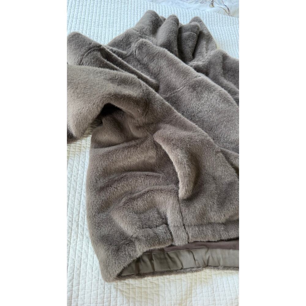 Free People Movement Alpine Faux Fur Half Zip Pullover Brown Size L NWT $198 - Picture 15 of 16